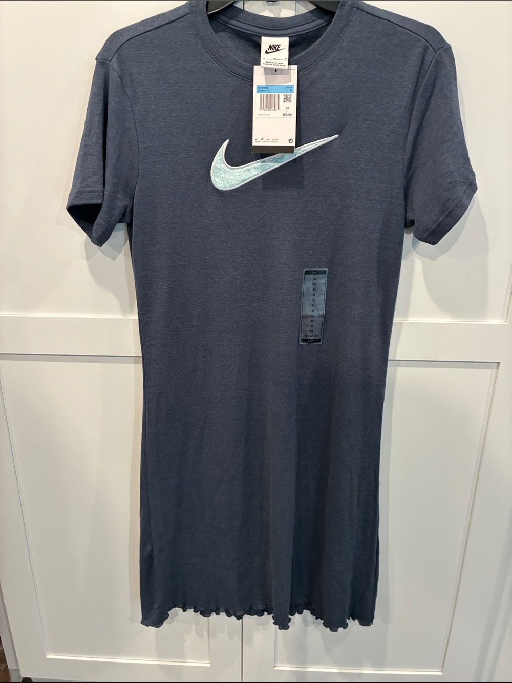 Nike Navy Short-Sleeve Tee with Light Blue Swoosh